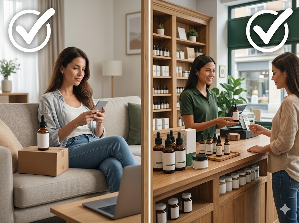 Acheter son CBD en ligne vs en boutique physique : avantages et inconvénients